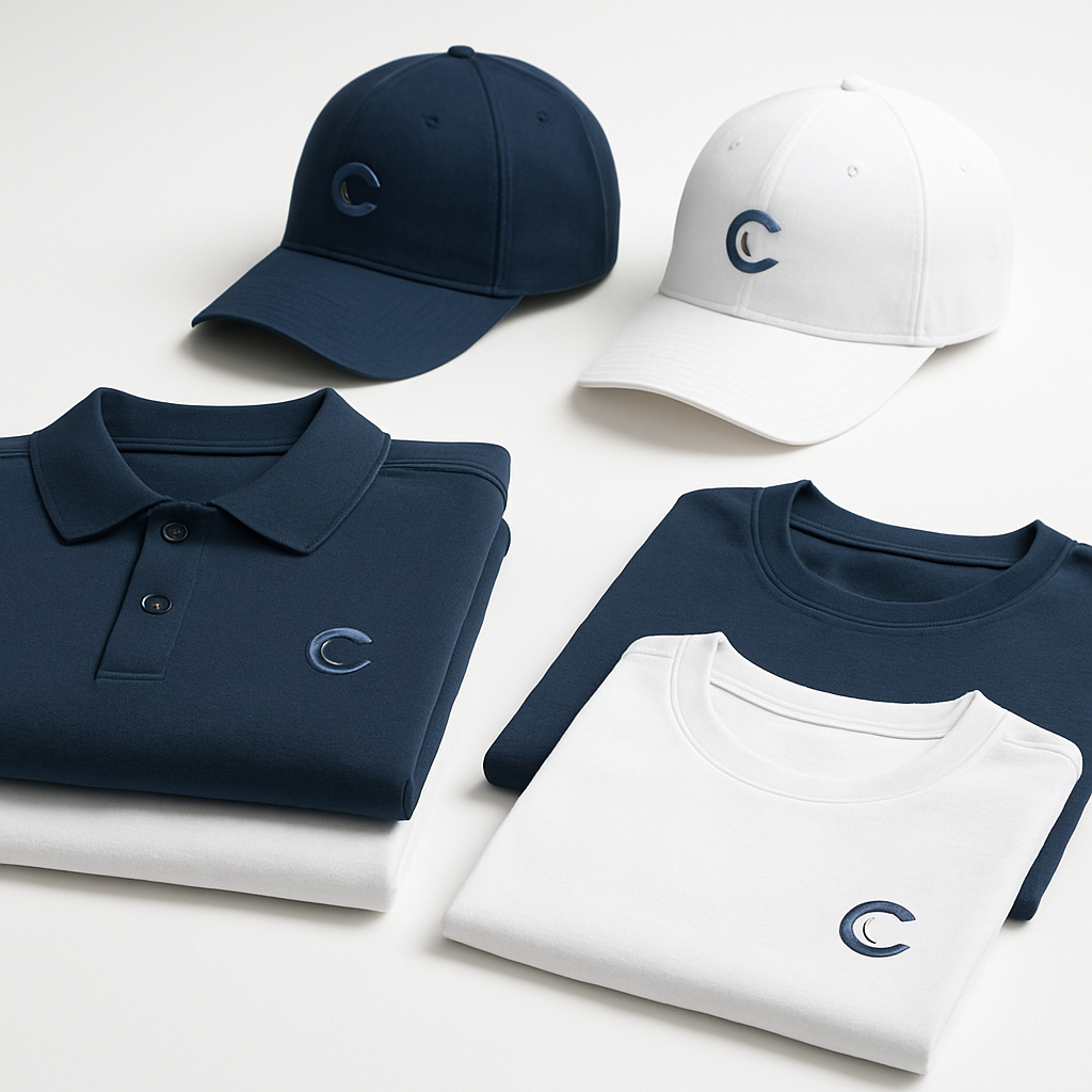 Textile corporate personnalisé : polos, t-shirts et casquettes brodés